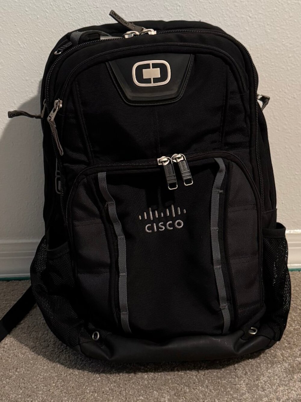 Ogio Cisco Systems Branded Laptop Backpack Many Compartments Great for Work